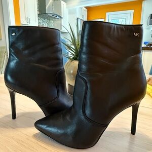 Michael Kors Black Leather Heeled Boots